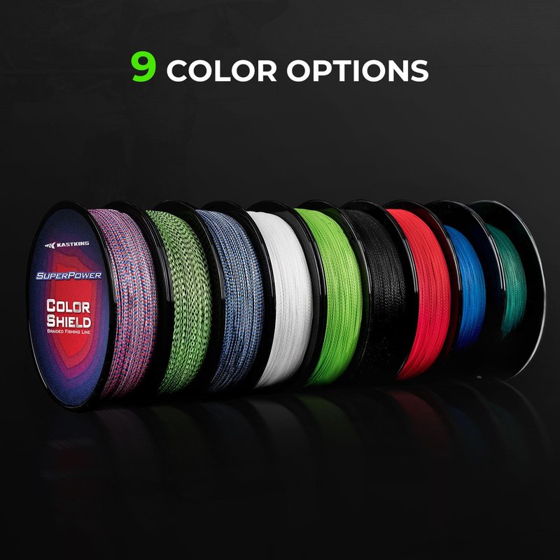 KastKing Superpower ColorShield Braided Fishing Line, Blue Smoke, 65LB, 150Yards, X4