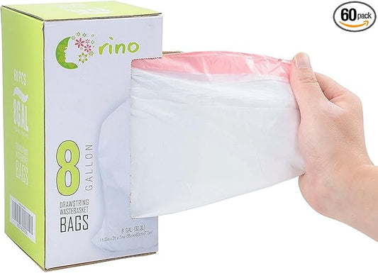 Orino Ultra Strong Garbage Bags 8 Gallon Trash Can Liners