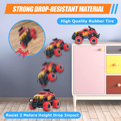 Pup Go RC Racing Car for Kids, 4-Channel Remote Control Race Car for Boys Girls Age 3-9, Thrilling Indoor Outdoor Racing Experience,Truck Toy, Great Gift for 3 4 5 Year Old Red 2.4GHz