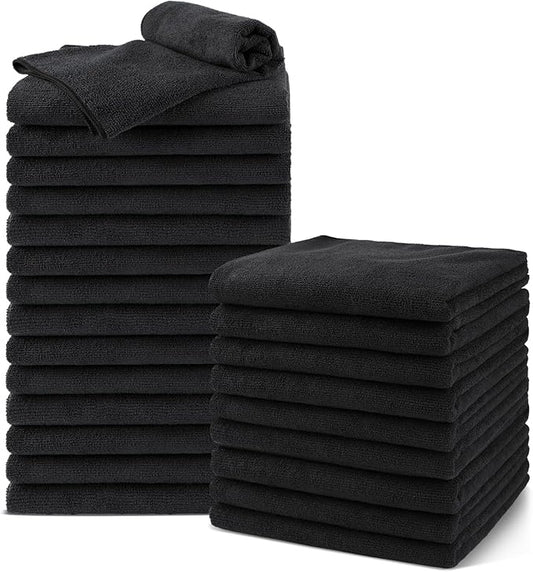 Salon Towels 24 Pack, Microfiber Barber Towels Bulk, Hair-Drying Cloth Super