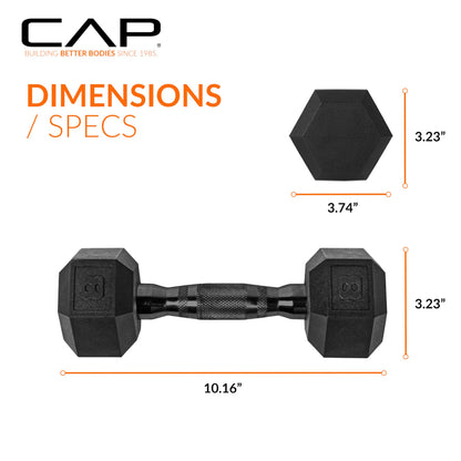 CAP Barbell Coated Dumbbell Weight | Multiple Options Pairs & Sets
