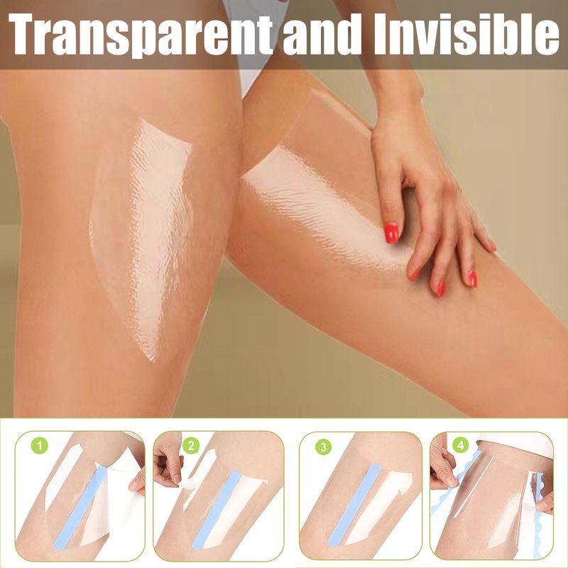 WOLAIYE Thigh Inner Anti Chafing Sticker,Thighs Prevention Anti Friction Pad,Invisible Thigh Tapes Chafe,Transparent Protection Skin Patches-10PCS