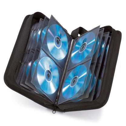 Hama CD Wallet for 120 Discs | CD/DVD/Blu-Ray | Folder for Storage, Space-Saving for The Office, Car and at Home| Black