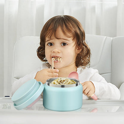 JXXM 8 Oz Thermo Food Jar for Hot & Cold Food for Kids, Insulated Lunch Containers Hot Food Jar,Leak-Proof Vacuum Stainless Steel Wide Mouth Lunch Soup Thermo for School (A-Ice Blue)