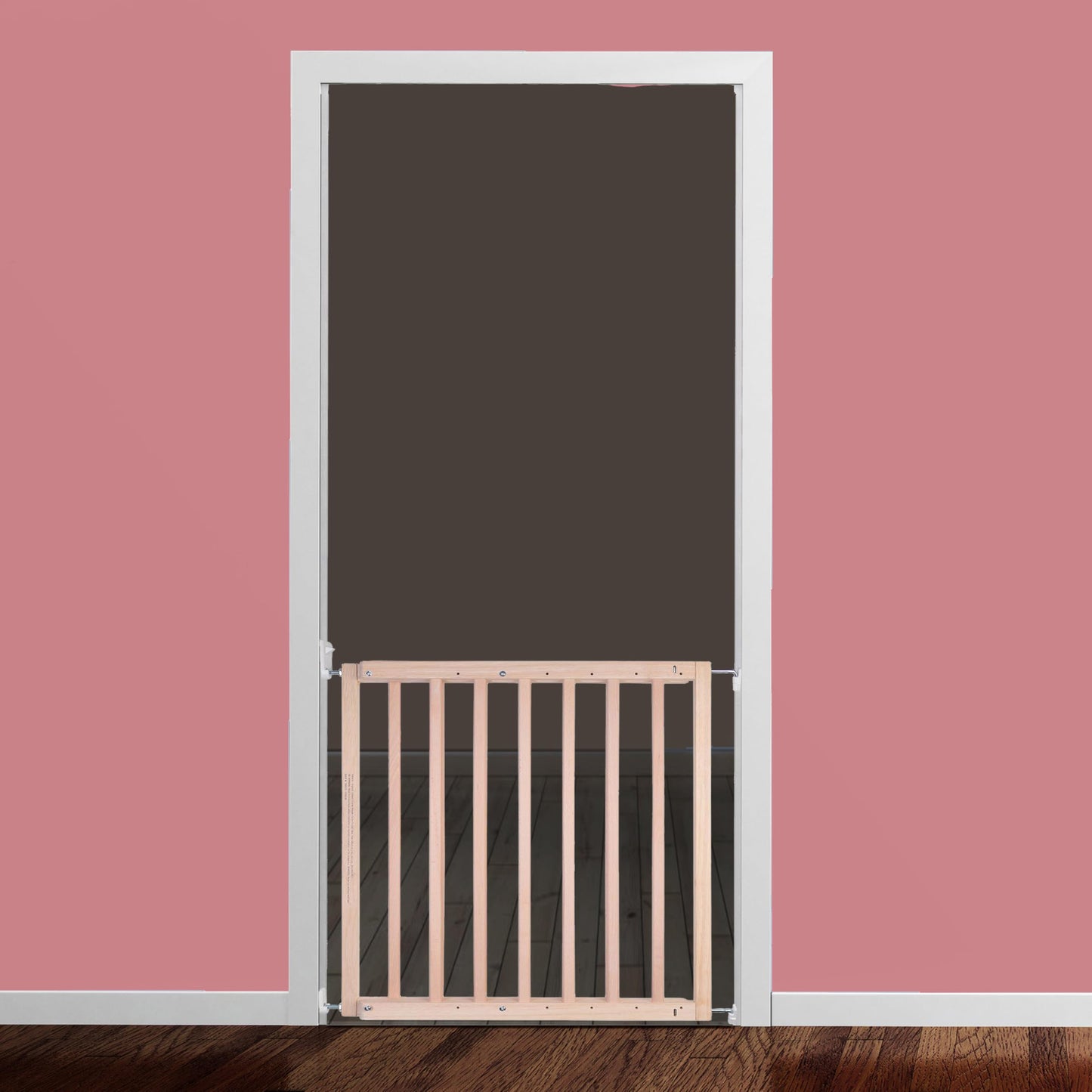 Safetots Chunky Wooden Screw Fit Stair Gate, Natural, 63.5cm - 105.5cm, Wood Baby Gate, Screw Fit Safety Barrier, Stylish Design and Practical Safety Gate, Easy Installation