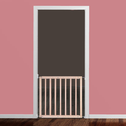 Safetots Chunky Wooden Screw Fit Stair Gate, Natural, 63.5cm - 105.5cm, Wood Baby Gate, Screw Fit Safety Barrier, Stylish Design and Practical Safety Gate, Easy Installation