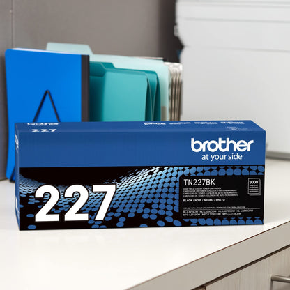 Brother Genuine TN227, TN227BK, High Yield Toner Cartridge, Replacement Black Toner, Page Yield Up to 3,000 Pages, TN227BK, Amazon Dash Available