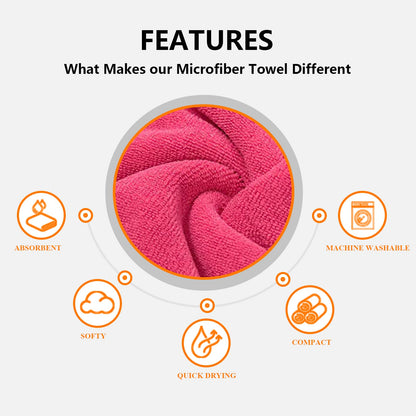 Morezi Dog Bathrobe Towel, Dry Fast Dog Bag, Microfibre Fast Drying Super Absorbent Pet Dog Cat Bath Robe Towel - Red - Small