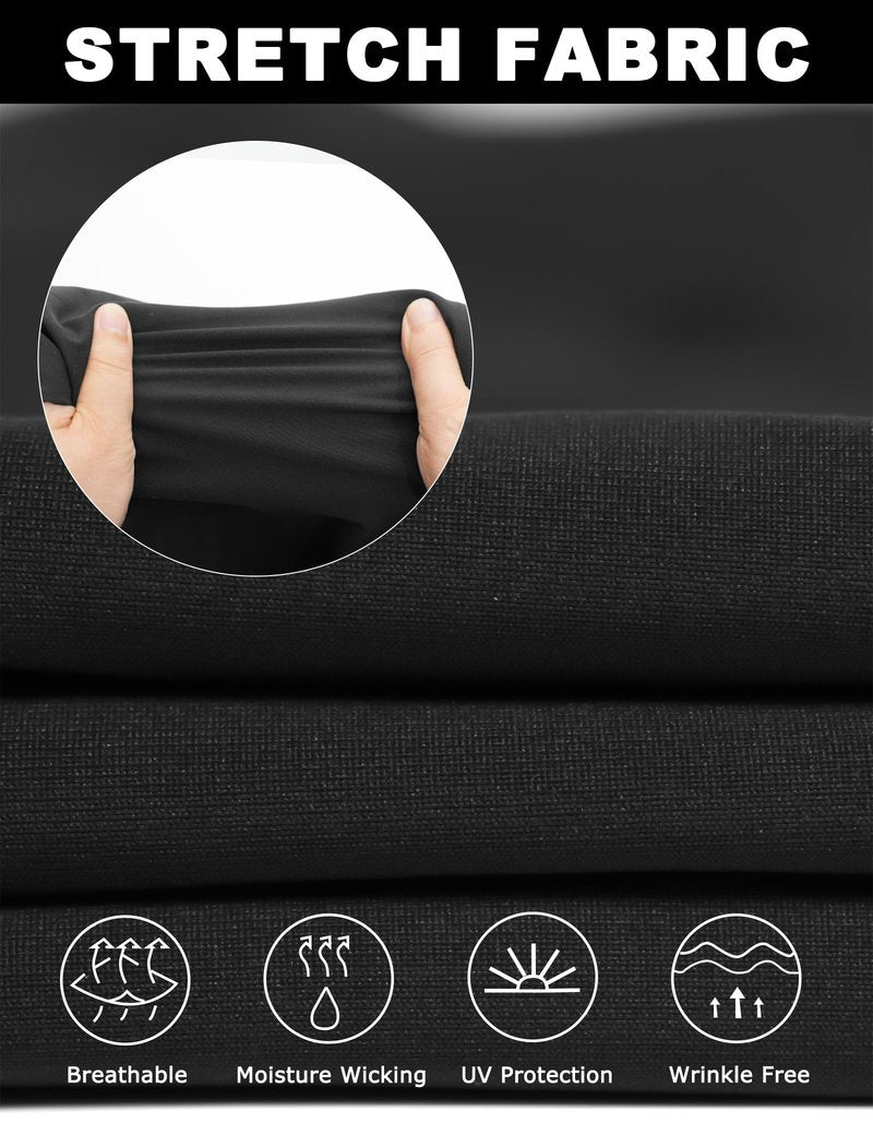 Soojun Men's 4-Way Stretch Performance Golf Pants, Quick-Dry Lightweight Tech Trousers, Versatile Business Casual Dress Pants with Hidden Pockets, Black, 38W x 32L