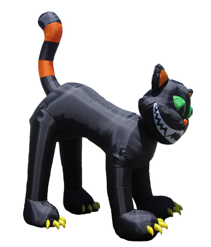 11 Foot Tall Animated Halloween Inflatable Black Cat