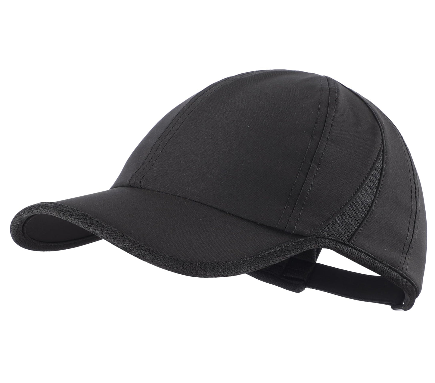 Connectyle Men's Performance Baseball Cap for Running & Golf UV Sun Protection Quick Dry Fit Hat Adjustable Sport Cap Black