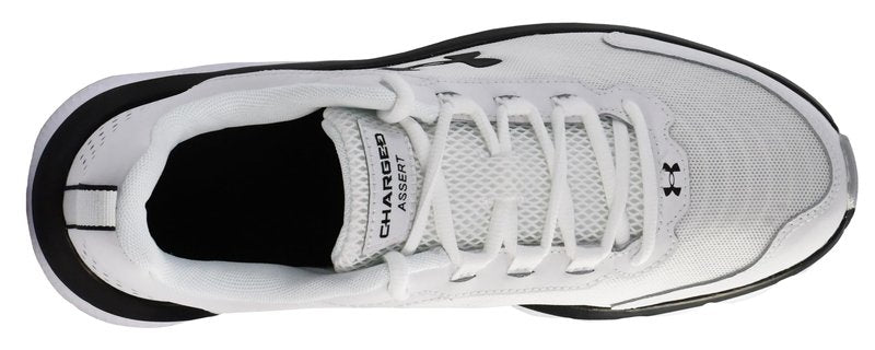 Under Armour Mens Charged Assert 9 Marble Running Shoe, White(101 Black, 10 US