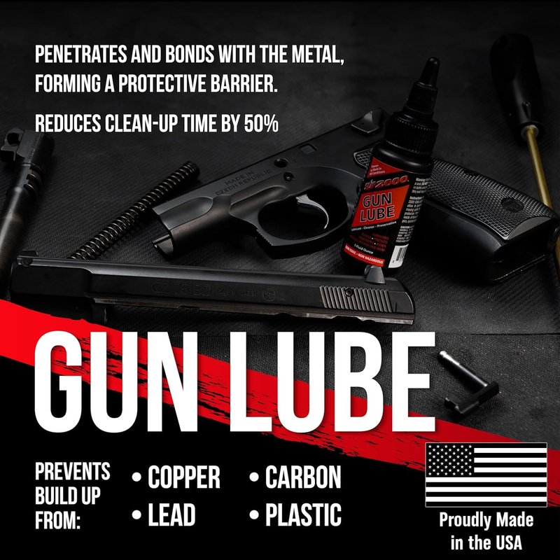 Slip 2000 Gun Lube Buddy Pack, Squeeze Bottle with Needle Tip Applicator for All Firearms, 100% Pure Synthetic CLP, Gun Lubricants for Peak Performance, (4 oz and 1 oz)