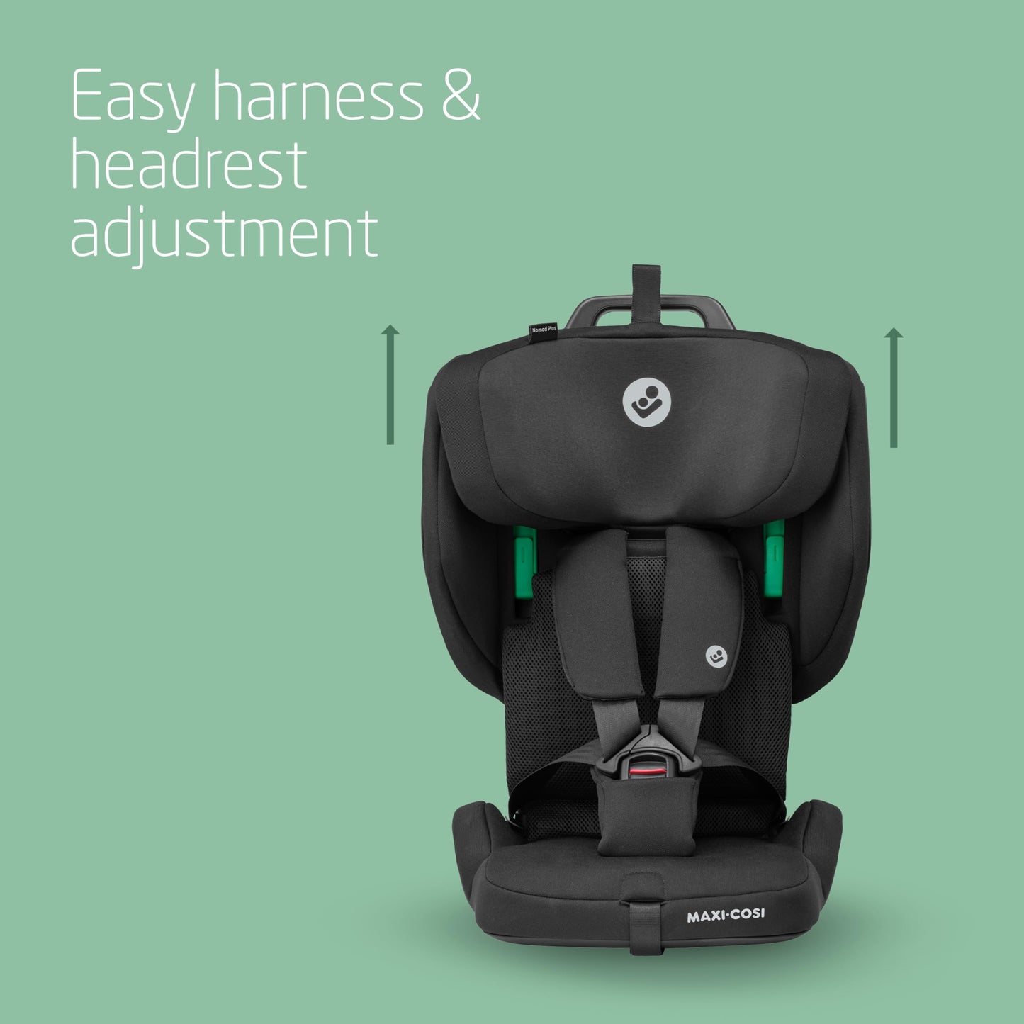 Maxi-Cosi Nomad Plus, Foldable Car Seat, 15 Months – 4 Years, 76 - 105cm , Portable Travel Car Seat, Ultra-Compact & Lightweight, Side Impact Protection, Fits any Car, Travel Bag, Authentic Black