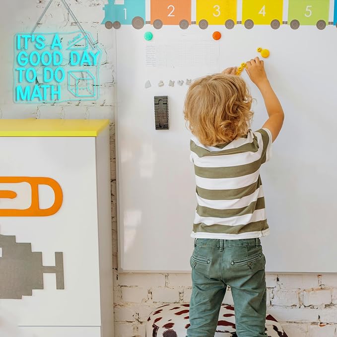Horseneon It's a Good Day to Do Math Neon Sign Colorful LED Wall Decor for Classroom Math Teacher Gift Home Office or Study Room Fun and Inspirational Math-Themed Neon Light