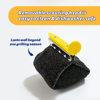 Scrub Daddy BBQ Daddy - BBQ Cleaning Brush Replacement Head, Barbeque Grill Cleaner, Wire Bristle Free with FlexTexture, Barbecue Cleaner Brushes, High-Tech Cleaning Accessories for Men