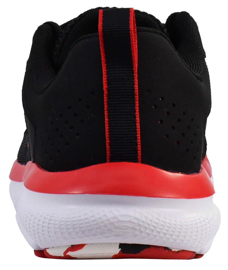 Under Armour Mens Charged Assert 9 Marble Running Shoe, Black(001 Red, 11.5 US