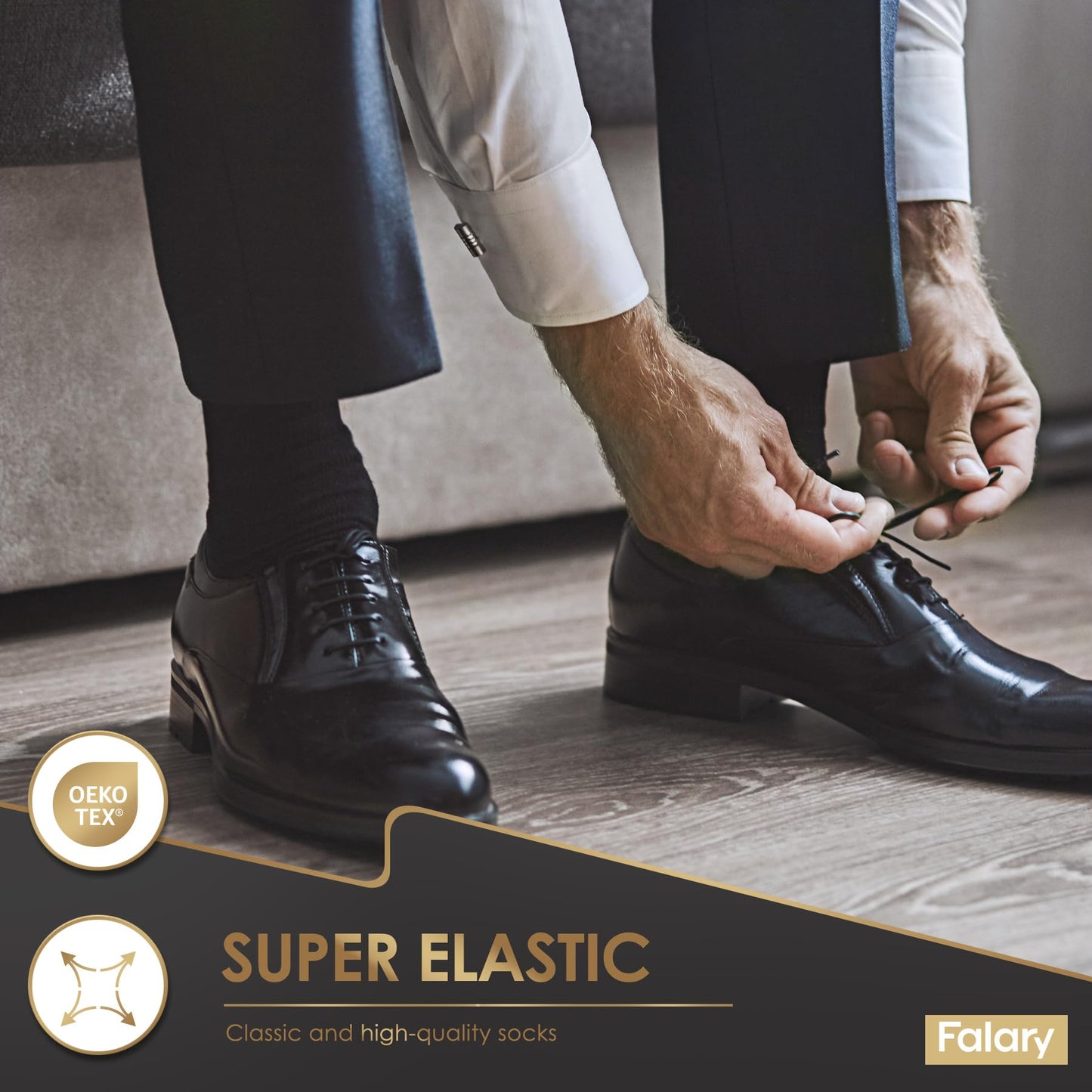 FALARY Mens Socks 9-12, Black Socks for Men Multipack - Cotton Socks Men Women Comfortable Suitable for Work & Casual Wear - Breathable,Durable Men's Smart Dress Socks 12 Pairs