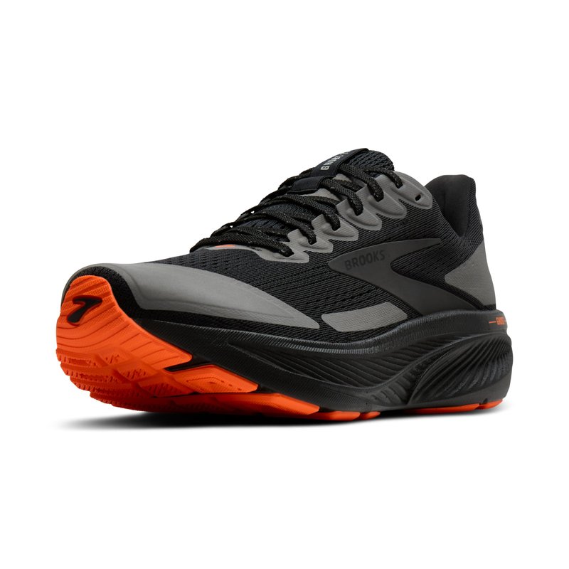 Brooks Men’s Ghost 17 Neutral Running Shoe - Black/Orange - 11 Medium