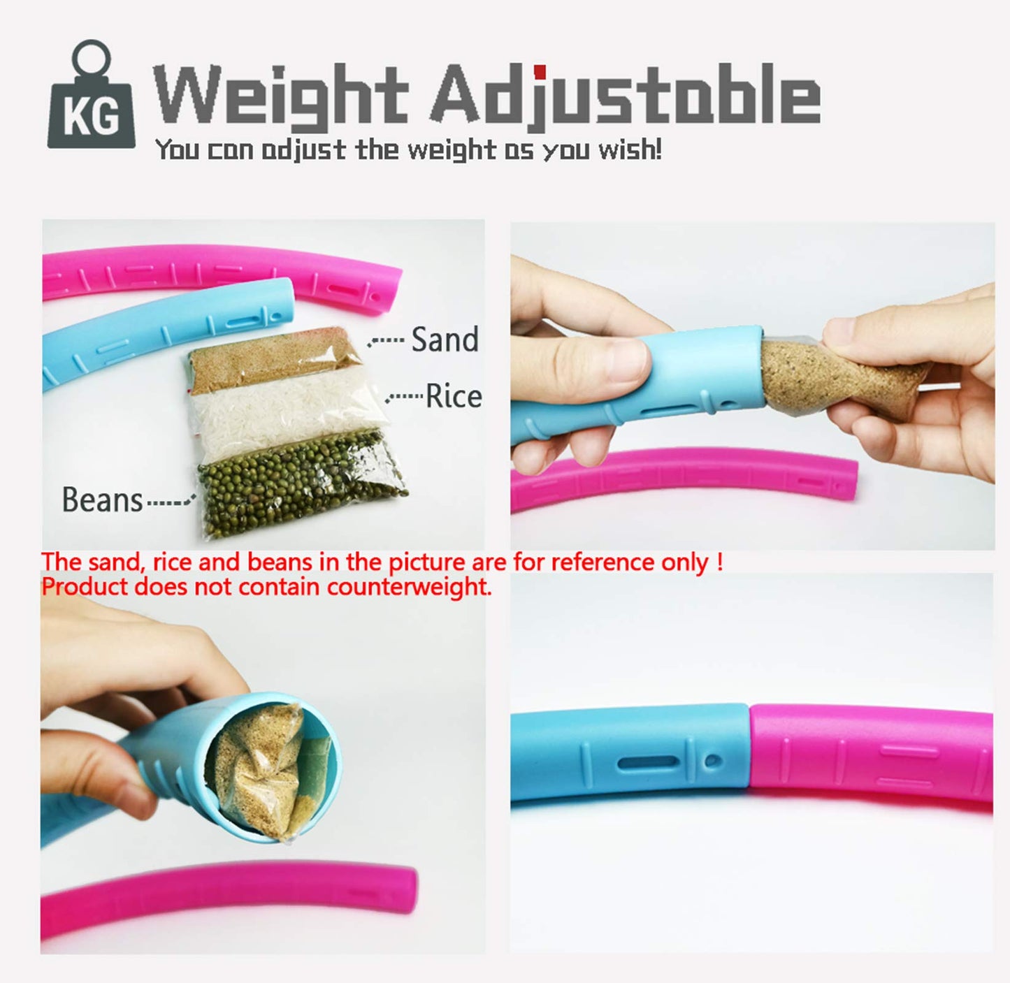 Beakabao Exercise Hoops Set for Kids(6 Parts), Weight and Size Adjustable Detachable Fitness Toys, Suitable for Gymnastics, Dance, Party, Games and Pet Training, 29 Inches (Yellow + Green + Blue)