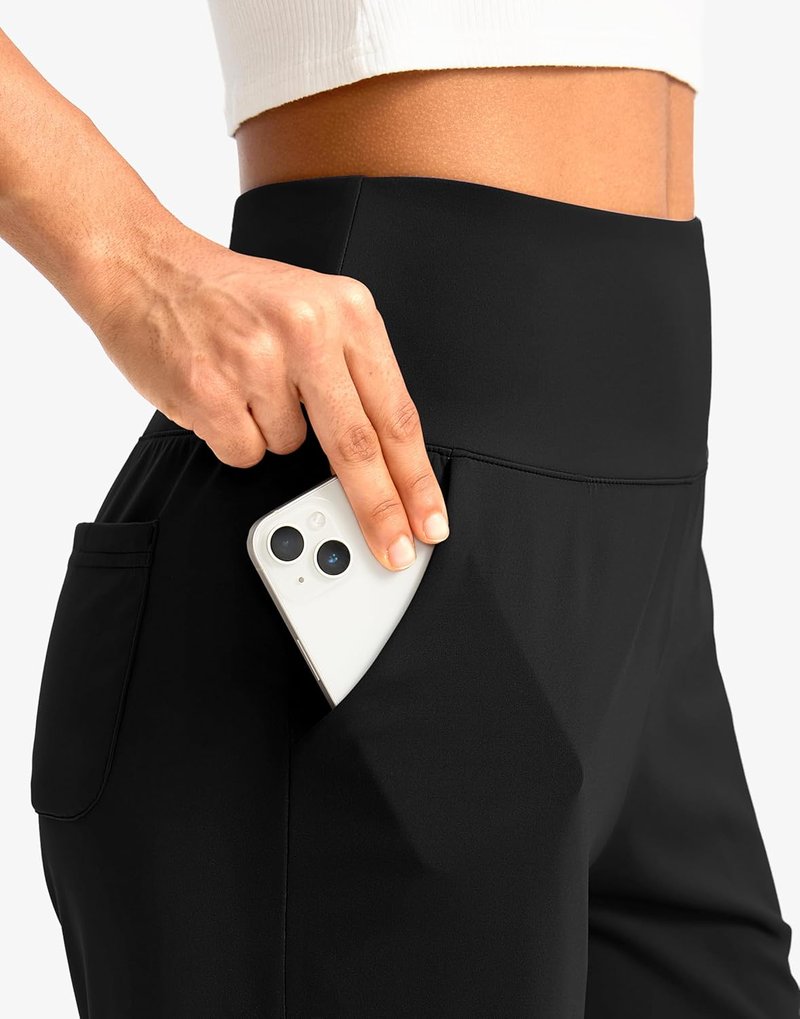 Women's Bermuda Long Shorts - High Waisted, Knee Length with Pockets | Perfect for Athletic Workouts, 9" Size