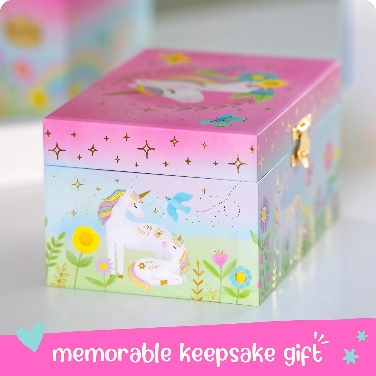 Musical Unicorn Jewellery Box - Gifts for Girls Age 4-6, 15.2 x 11.8 x 8.9 cm