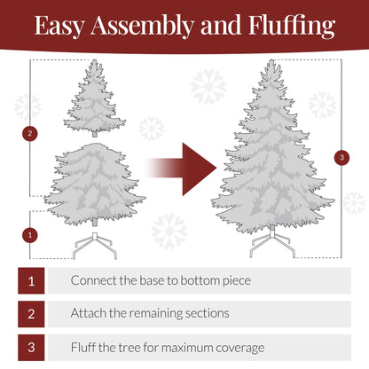 Best Choice Products White Christmas Tree 4.5ft Pre-Lit Artificial Pine Tree Premium Holiday Decoration w/Warm White Lights, Stand, Easy Assembly