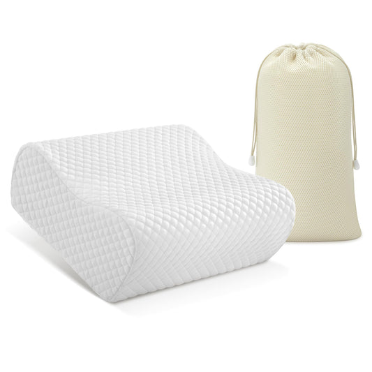 AM AEROMAX Travel Contour Memory Foam Pillow, Cervical Pillow for Neck Pain Relief, Neck Orthopedic Sleeping Pillows for Side, Back and Stomach Sleepers.
