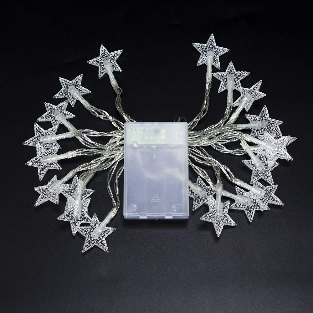 Star String Lights Battery Operated 40 LED 19.6FT Twinkle Little Star Lights Indoor Starry Fairy Lights Warm White for Patio Wedding Bedroom Christmas Home Decoration