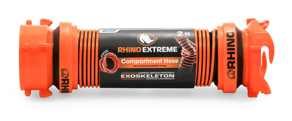 Camco RhinoEXTREME 2' RV Sewer Compartment Hose - Flexible Design for Tight Spaces - Compact to Store - Crush Resistant (39855)