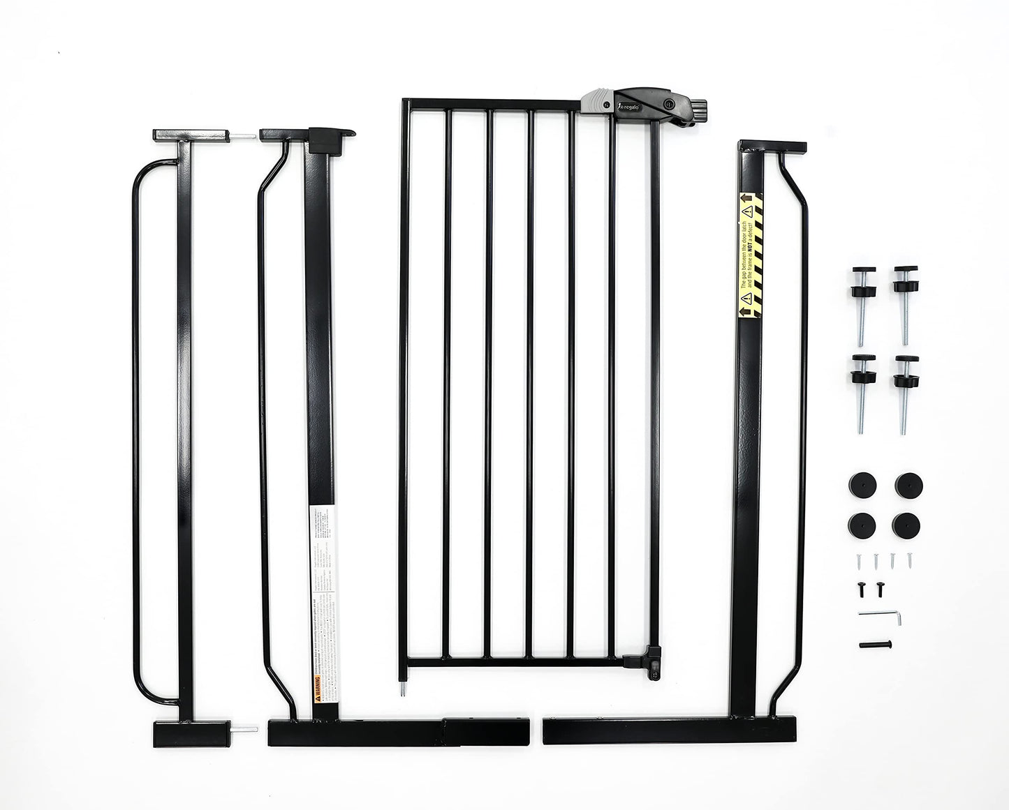 Regalo Easy Step Walk Thru Baby Safety Gate with Included Extension Kit (104 cm, Black)
