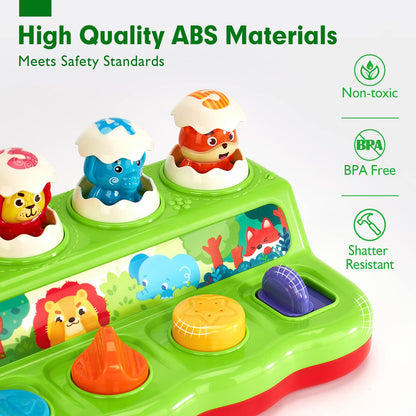 HAHALAND Pop Up Montessori Toys for 1 Year Olds Boys & Girls with Hammers - Early Development & Activity Toys for Kids Birthdays