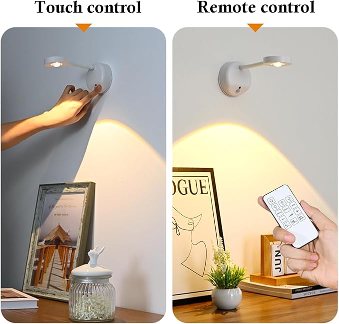 Wireless Picture Light - Battery Operated Art Display Light with Motion Sensor and Rotatable Tube