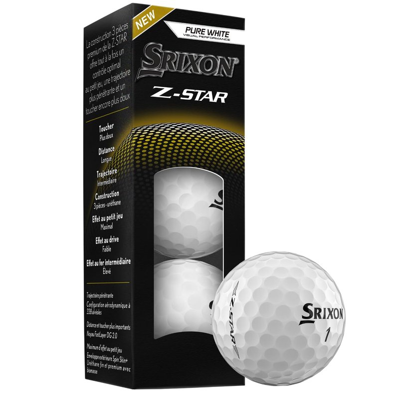 Srixon Z-Star Golf Balls, Z-Star 9, White
