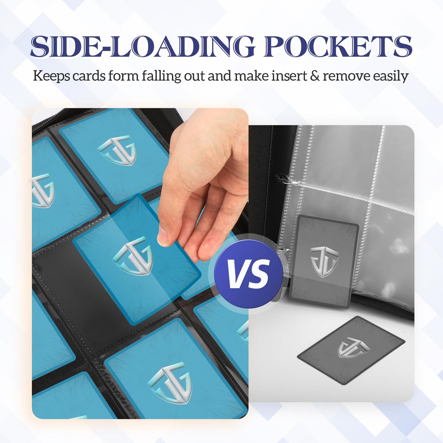 TCGUARD Trading Card Binder, 9 Side Loading Pocket Card Album Hold Up to 540 Cards, Zipper Binder for Cards Collection, TCG Card Holder for Game Card, Sports Card, Yugioh, MTG etc.(Green)