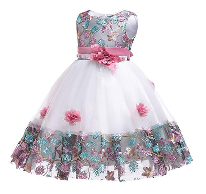NSSMWTTC Flower Girls Dresses Frocks Child Easter Pageant Party Baby Toddler Easter A Line Dress 9M 12 Months (Pink,12M)
