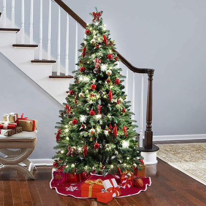 N&T NIETING Christmas Tree Skirt, 30 Inches Red Skirt for Merry Christmas Party Christmas Tree Indoor Outdoor Decoration Xmas New Year Holiday Party Home Ornaments
