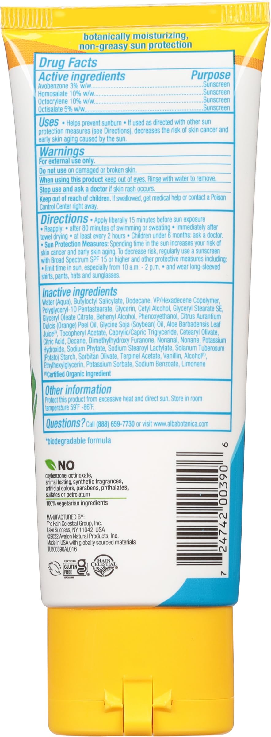 Alba Botanica Sunscreen Lotion, Sport, SPF 50, Island Vibe, 3 oz