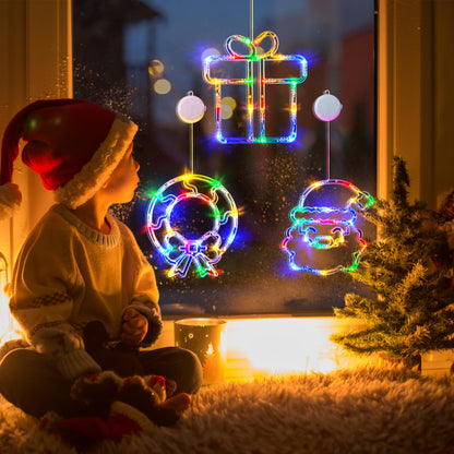 LOLStar Valentines Day Window Lights Decor with Timer, 3 Pack Battery Operated Red Heart-Shaped Window Decorations Silhouette Sucker LED Lamp Slow Fade Mode Romantic Light for 2026 Holiday Indoor Home