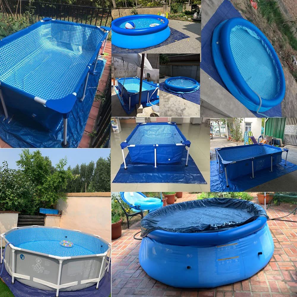 Pool Ground Cloth, Foldable Swimming Pool Floor Protector, Waterproof Rectangular Pool Mat for Frame Pool and Above Ground Swimming Pools (200 * 300cm)