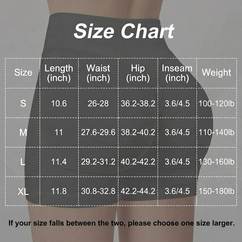 Sorfneo Women's Workout Impact Shorts 3.6" /4.5" Scrunch Butt Lifting Gym Shorts Yoga Running Biker Classic Black