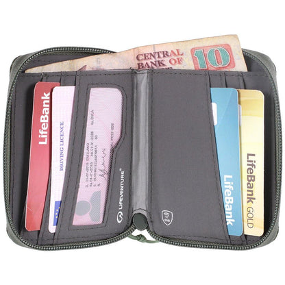 Lifeventure RFID Protected Bi-Fold Wallet, Made from eco-Friendly Recycled Material Olive