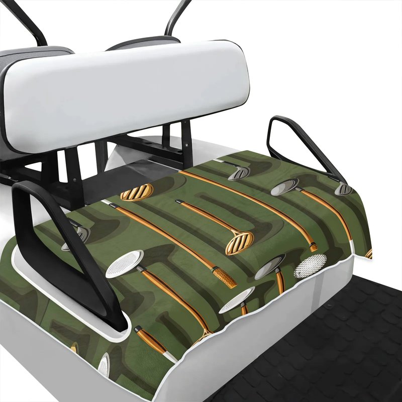Obtravar Golf Golf Cart Seat Covers Club and Ball Sport Theme Non Slip Washable Golf Cart Seat Towel Blanket Fits All 2 Seats Golfs Club Carts Club Accessories, 51"x31"