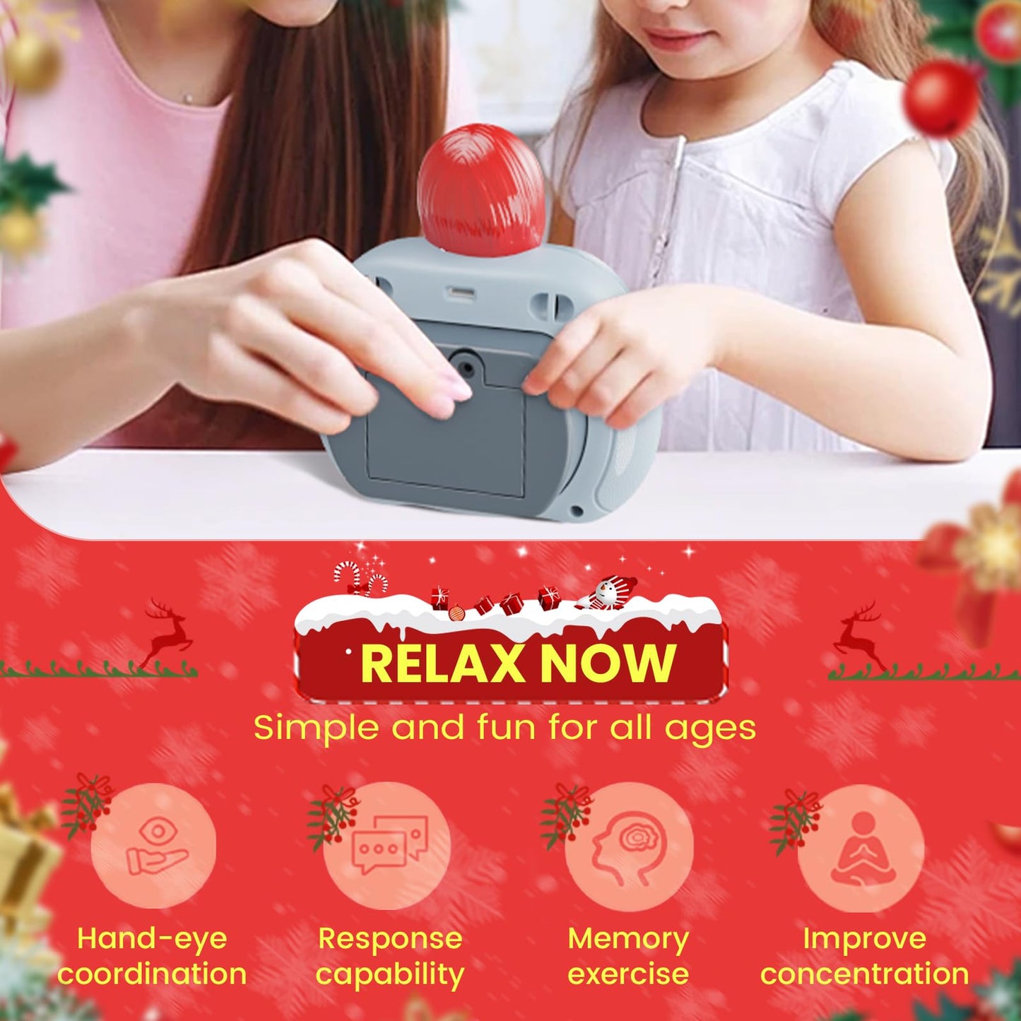 Halloween Pop Fidget Toy for Kids Adults,Nightmare Fast Push Game Fidget Console Toys,Handheld Light Up Sensory Toy for Boys Grils Teens Age 3-12,Halloween Trick or Treat Gifts Boo Basket Stuffers