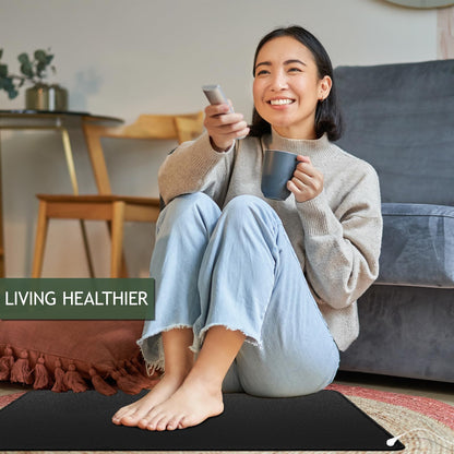 Grounding Mat,35.4x23.6 inches,Reconnect to The Earth EMF Recovery,for Foot Therapy, Universal Grounding Sleep Mat, Grounding Yoga Mat,Improve Energy,Sleep Assist and Helps with Anxiety