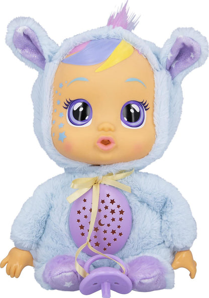 CRY BABIES Goodnight Starry Sky Jenna / Sleepy Time Baby Doll with LED Lights tears, Lullabies and Star Projector Night Light - Bedtime doll for Kids 18M+ age