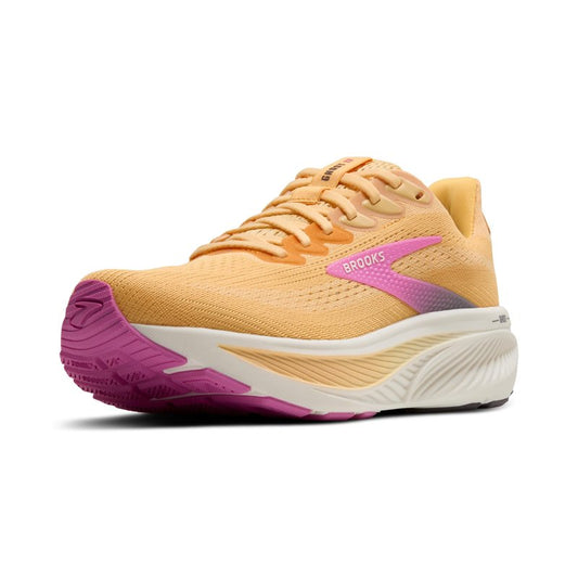 Brooks Women’s Ghost 17 Neutral Running Shoe - Apricot/Grey/Pink - 8 Medium