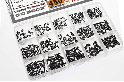 CO-RODE 450pcs M2 M2.5 M3 Laptop Computer Screws Kit Set for SSD IBM HP Dell Lenovo Sony Toshiba Gateway Acer Hard Drive SATA, (15-Size)