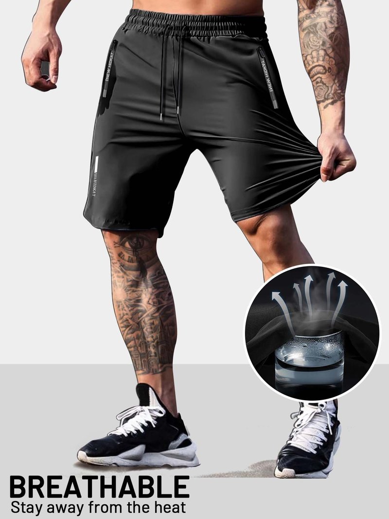 Hidkat Men's Athletic Shorts Lightweight Sport,Gym,Workout，Running Jogging Shorts Quick Dry with Zipper Pockets