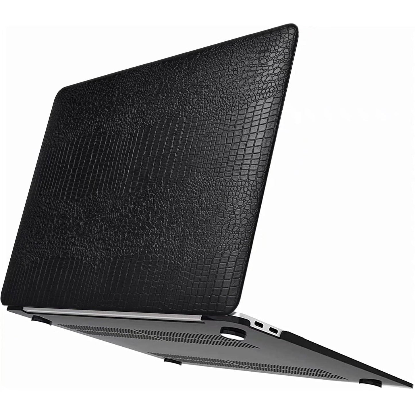 MOKASE Compatible with MacBook Air 13 inch Case 2021 2020 M1 A2337 A2179 A1932 with Touch ID, Hard Shell Leather Case & Keyboard Cover for New Air 13 inch with Touch ID 2018-2021, Black Leather